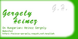 gergely heincz business card